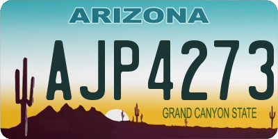 AZ license plate AJP4273