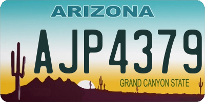 AZ license plate AJP4379