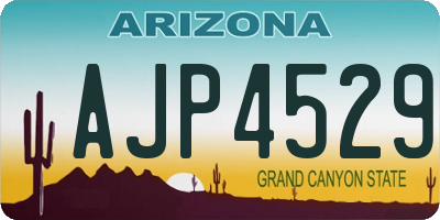 AZ license plate AJP4529