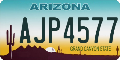 AZ license plate AJP4577