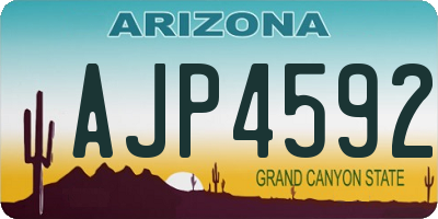 AZ license plate AJP4592