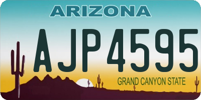 AZ license plate AJP4595