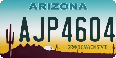 AZ license plate AJP4604
