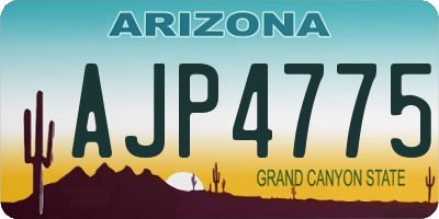 AZ license plate AJP4775