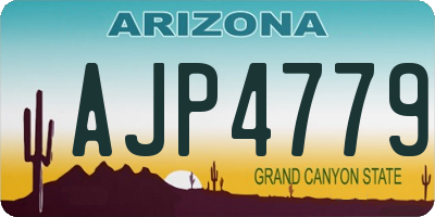 AZ license plate AJP4779