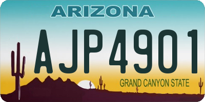 AZ license plate AJP4901