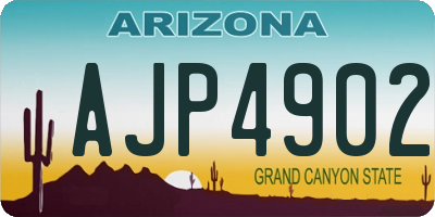 AZ license plate AJP4902