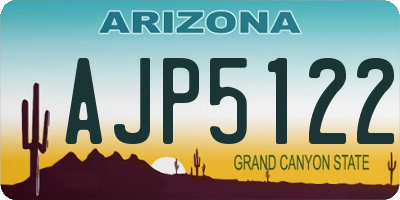 AZ license plate AJP5122