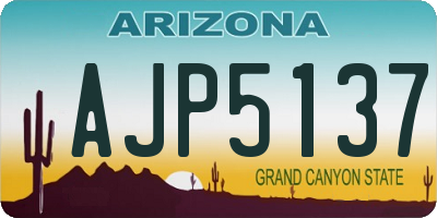 AZ license plate AJP5137
