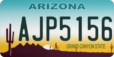 AZ license plate AJP5156