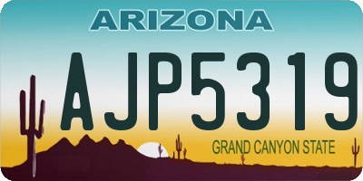 AZ license plate AJP5319