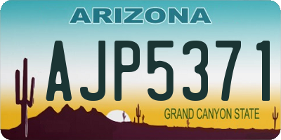 AZ license plate AJP5371
