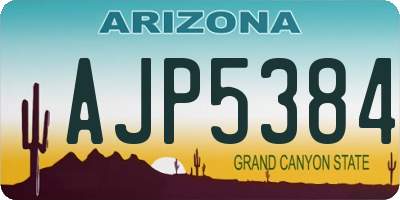 AZ license plate AJP5384