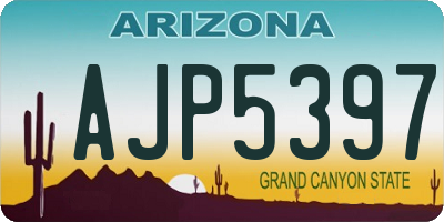 AZ license plate AJP5397