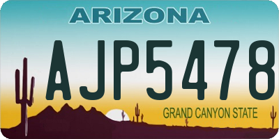AZ license plate AJP5478