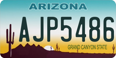 AZ license plate AJP5486