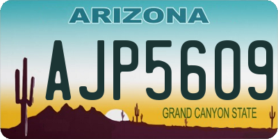 AZ license plate AJP5609