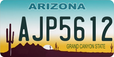 AZ license plate AJP5612
