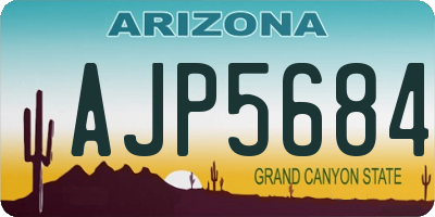 AZ license plate AJP5684
