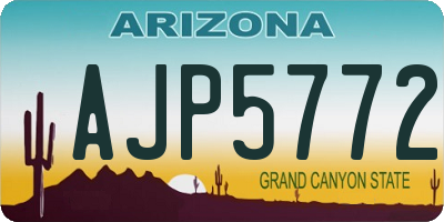 AZ license plate AJP5772