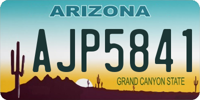 AZ license plate AJP5841