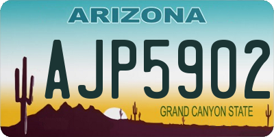 AZ license plate AJP5902