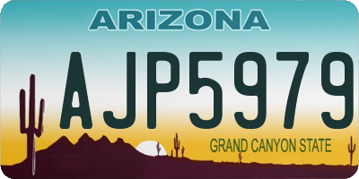 AZ license plate AJP5979