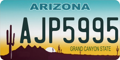 AZ license plate AJP5995
