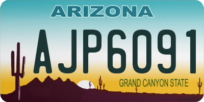 AZ license plate AJP6091