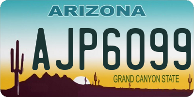AZ license plate AJP6099