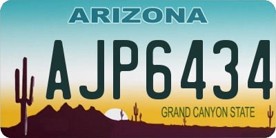 AZ license plate AJP6434