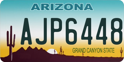 AZ license plate AJP6448