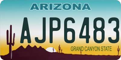 AZ license plate AJP6483