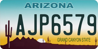 AZ license plate AJP6579