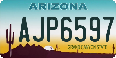 AZ license plate AJP6597