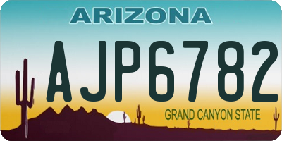 AZ license plate AJP6782