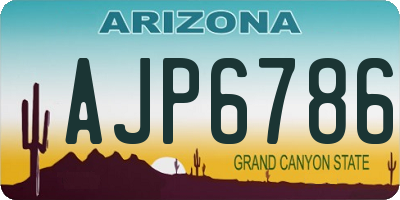 AZ license plate AJP6786