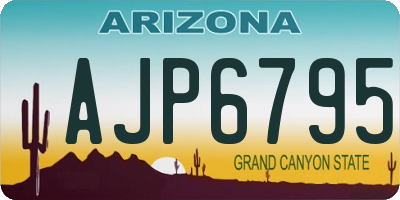 AZ license plate AJP6795