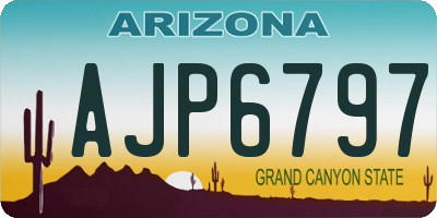 AZ license plate AJP6797