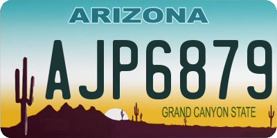 AZ license plate AJP6879