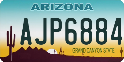 AZ license plate AJP6884