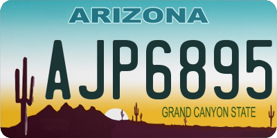 AZ license plate AJP6895