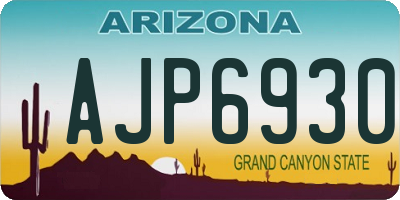 AZ license plate AJP6930