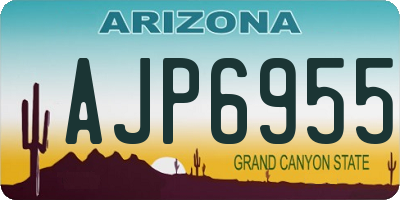 AZ license plate AJP6955