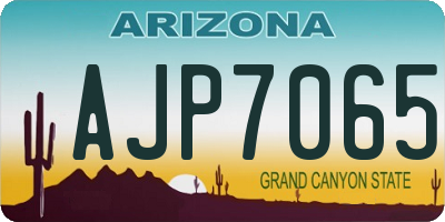 AZ license plate AJP7065