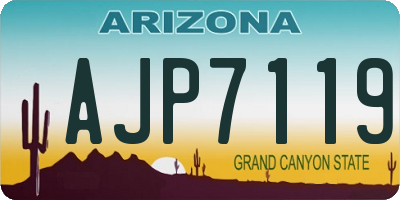 AZ license plate AJP7119