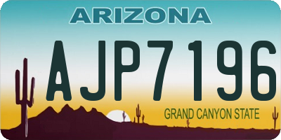 AZ license plate AJP7196