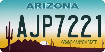 AZ license plate AJP7221