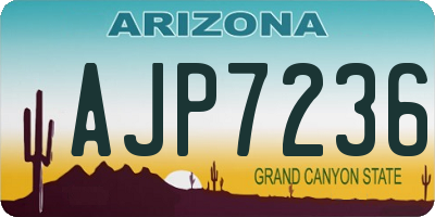 AZ license plate AJP7236