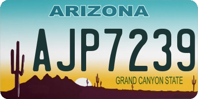 AZ license plate AJP7239